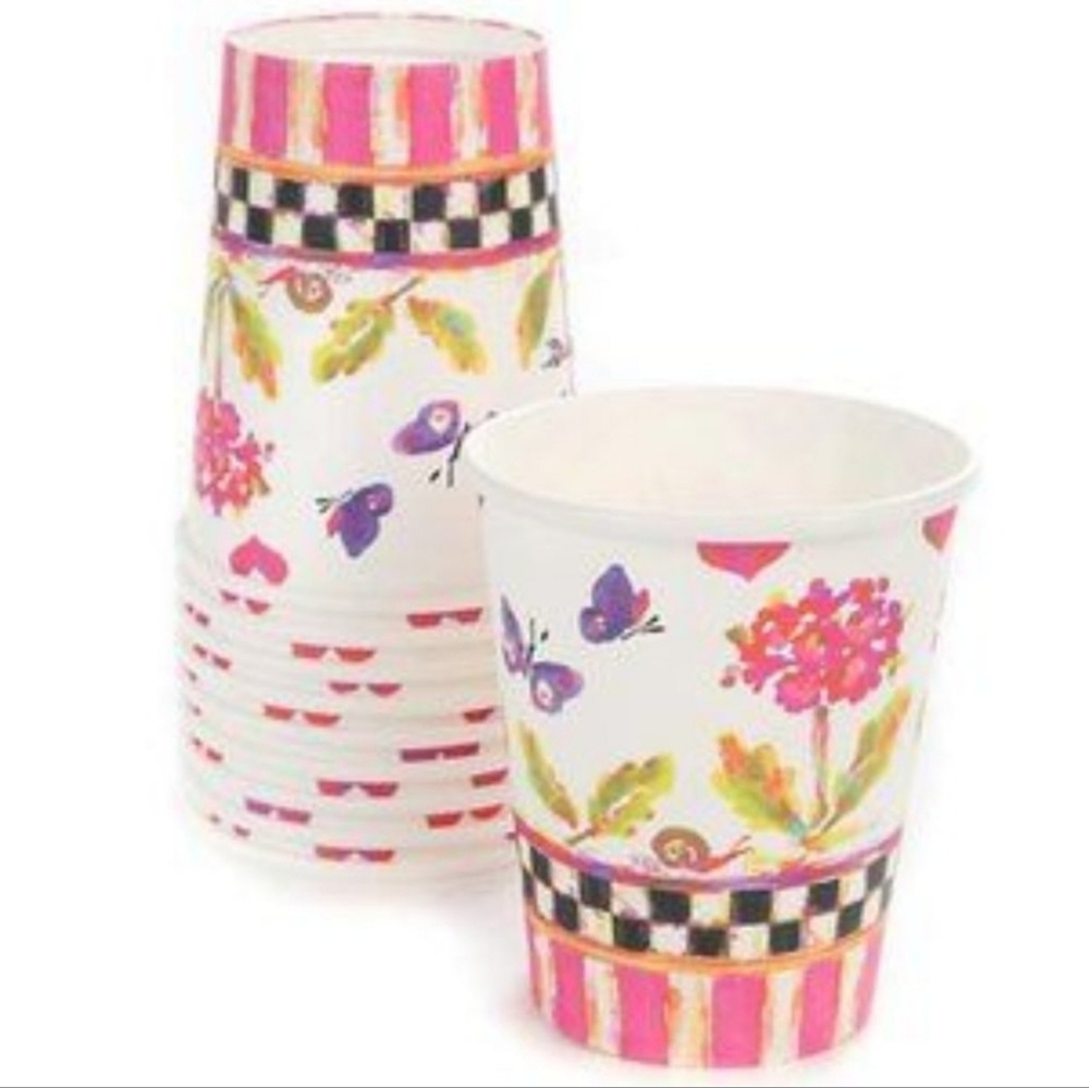 MacKenzie-Childs Pixie Party Paper Cups Set of 10 New